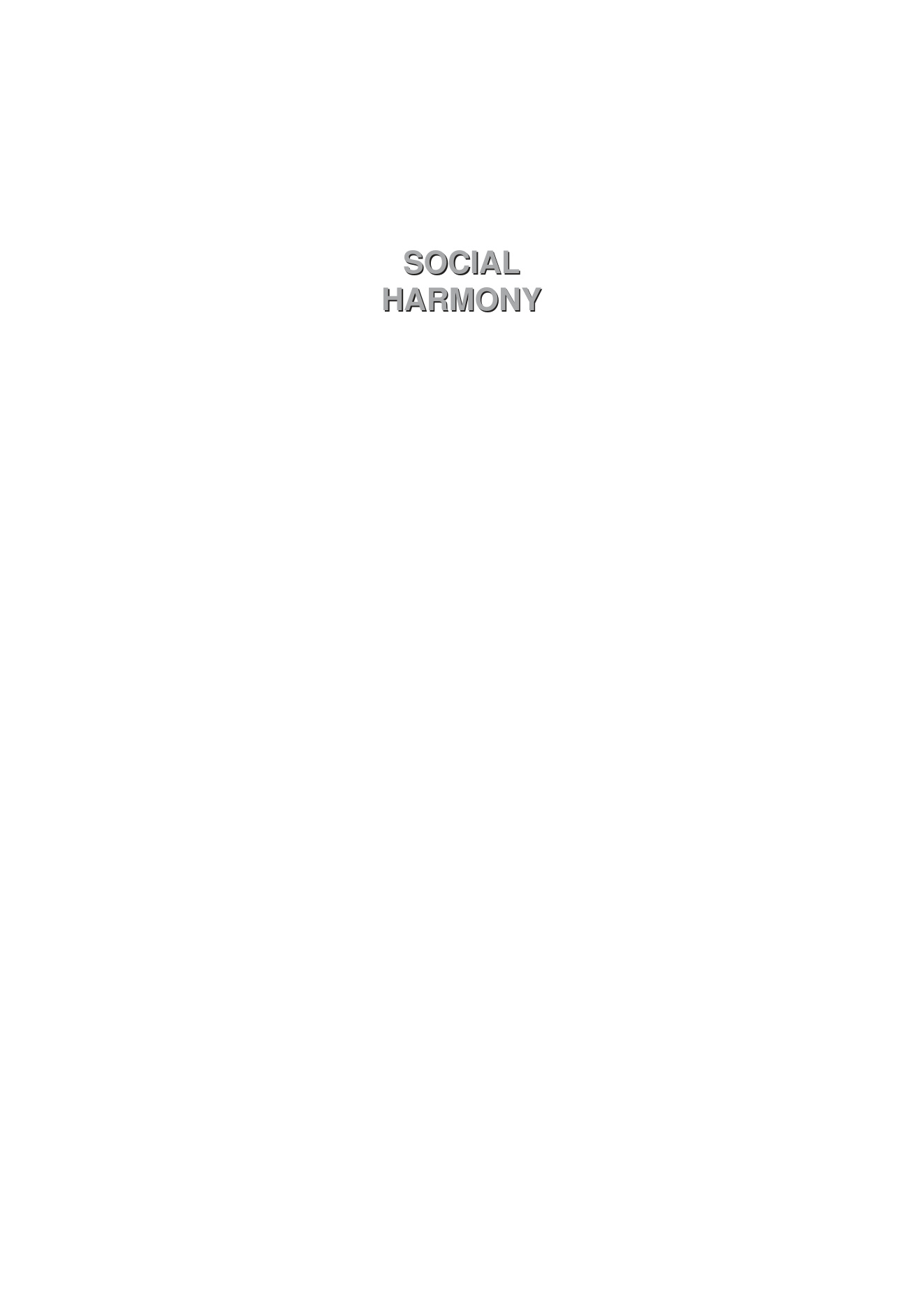 Cover of Social Harmony